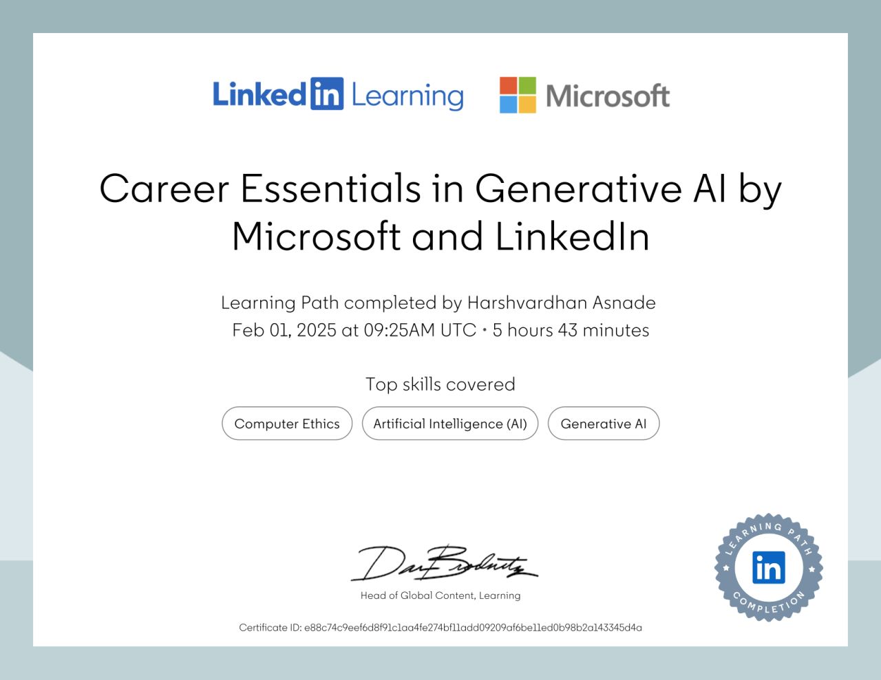 Generative AI Certificate